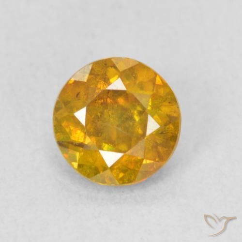 0.74ct Naturel Orange doré profond Sphalérite, Tour, SI
