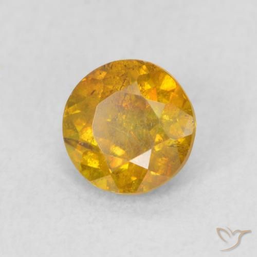 Sphalérite Orange doré profond naturelle Tour, 0.74 ct, SI