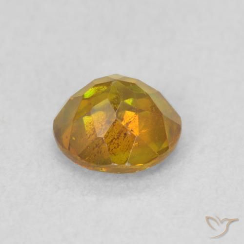 Sphalérite Orange doré profond naturelle Tour, 0.74 ct, SI