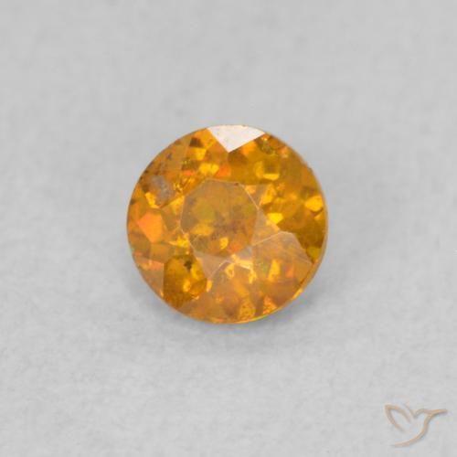 Sphalérite Miel Orange naturelle Tour, 0.42 ct, SI
