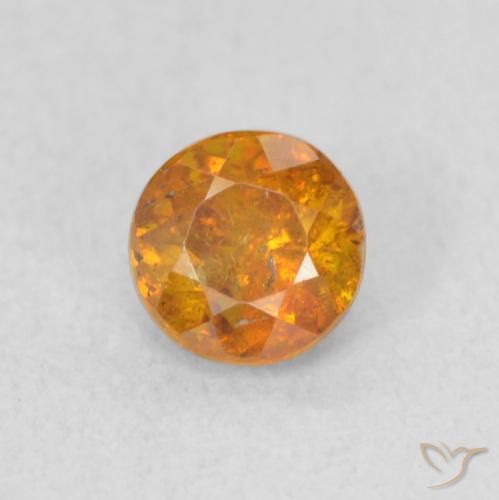 0.54ct Naturel Medium Light-Orange Sphalérite, Tour, SI