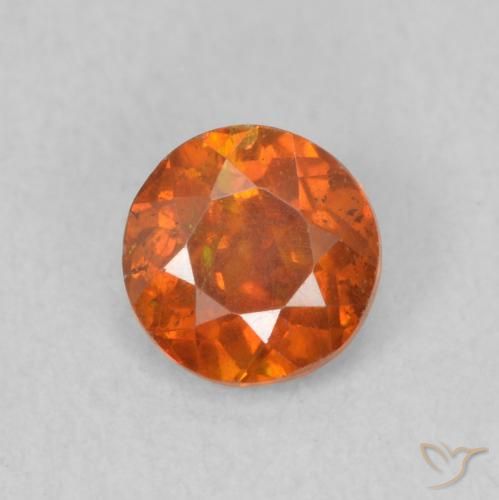 0.56ct Naturel Orange moyen Sphalérite, Tour, SI