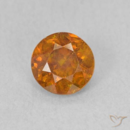0.53ct Naturel Orange moyen Sphalérite, Tour, SI