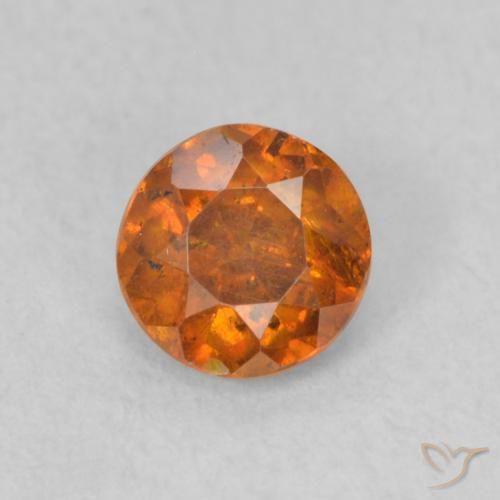 0.57ct Naturel Ambre orange Sphalérite, Tour, SI