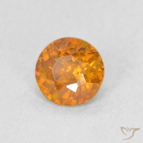 Sphalérite Miel Orange naturelle Tour, 0.45 ct, VS-SI