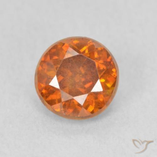 0.94ct Naturel Medium Dark-Orange Sphalérite, Tour, VS