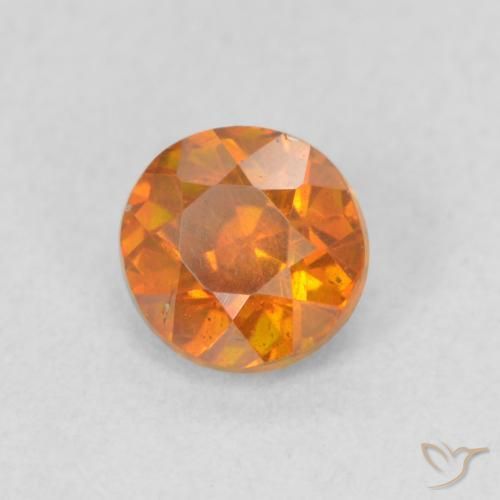 Sphalérite Orange jaunâtre naturelle Tour, 0.75 ct, VS-SI