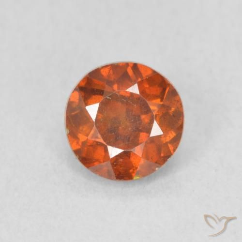 Sphalérite Orange rougeâtre naturelle Tour, 0.68 ct, VS-SI