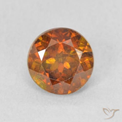 0.97ct Naturel Orange moyen Sphalérite, Tour, VS-SI
