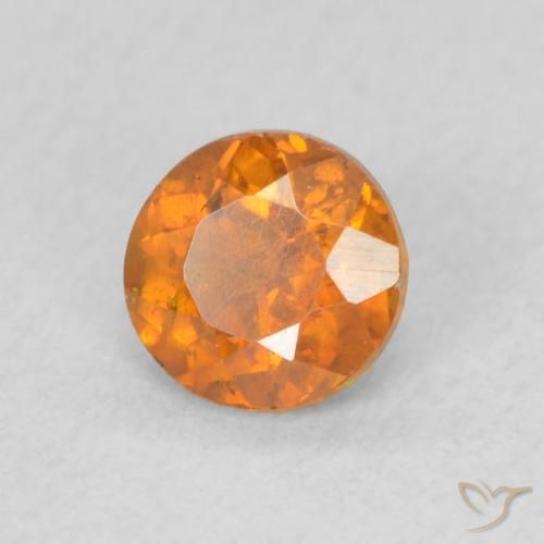Sphalérite Orange intense naturelle Tour, 0.57 ct, VS-SI