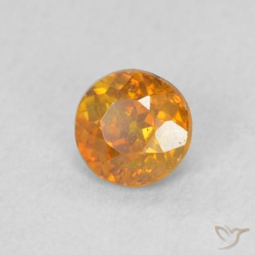 Sphalérite Orange terre naturelle Tour, 0.42 ct, VS-SI