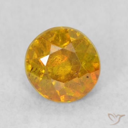 0.42ct Naturel Orange-or Sphalérite, Tour, SI