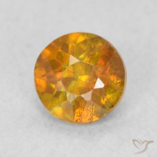 0.40ct Naturel Miel Orange Sphalérite, Tour, SI