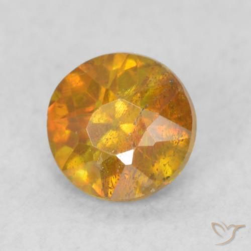 Sphalérite Miel Orange naturelle Tour, 0.40 ct, SI