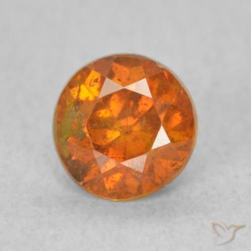 0.63ct Naturel Orange moyen Sphalérite, Tour, SI