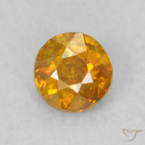 0.25ct Naturel Miel Orange Sphalérite, Tour, SI