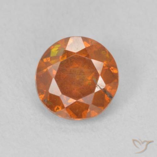 0.85ct Naturel Medium Dark-Orange Sphalérite, Tour, SI