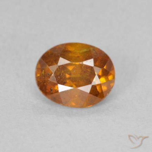 0.63ct Naturel Orange terre Sphalérite, ovale, SI