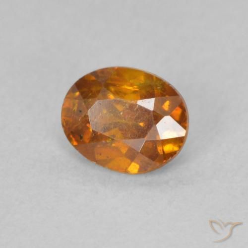 Sphalérite Orange terre naturelle ovale, 0.63 ct, SI