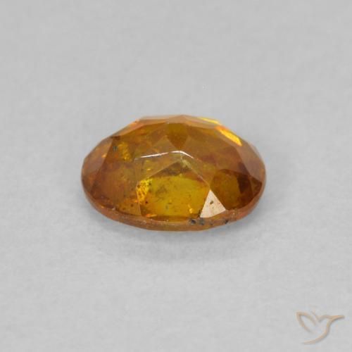 Sphalérite Orange terre naturelle ovale, 0.63 ct, SI