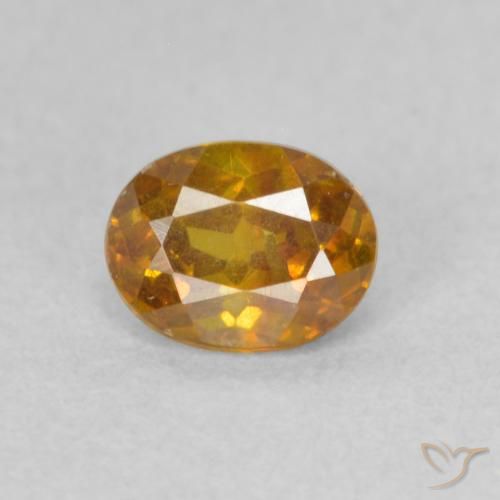 0.50ct Naturel Orange foncé Sphalérite, ovale, SI