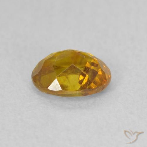 Sphalérite Orange foncé naturelle ovale, 0.50 ct, SI