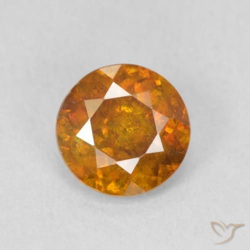 0.87ct Naturel Orange brunâtre Sphalérite, Tour, SI