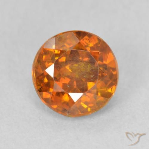 0.89ct Naturel Orange foncé Sphalérite, Tour, SI