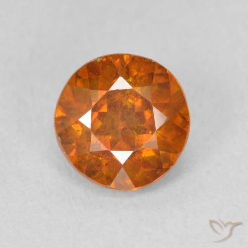 1.10ct Naturel Orange moyen Sphalérite, Tour, SI