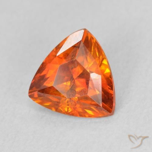 1.61ct Naturel Ambre orange Sphalérite, Trillion, VS-SI