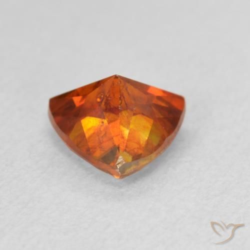 Sphalérite Ambre orange naturelle Trillion, 1.61 ct, VS-SI