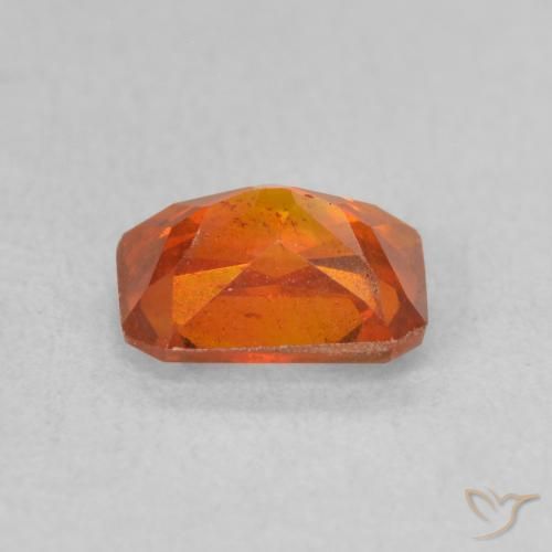 Sphalérite Orange feu naturelle Octogone / coupe Émeraude, 1.40 ct, VS-SI