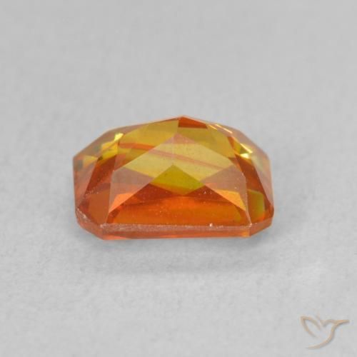 Sphalérite Orange moyen naturelle Octogone / coupe Émeraude, 1.60 ct, VS-SI