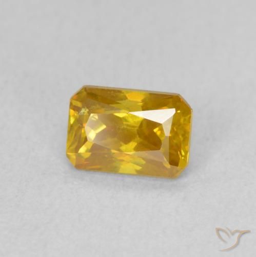 Sphalérite Orange doré naturelle Octogone / coupe Émeraude, 0.96 ct, VS-SI