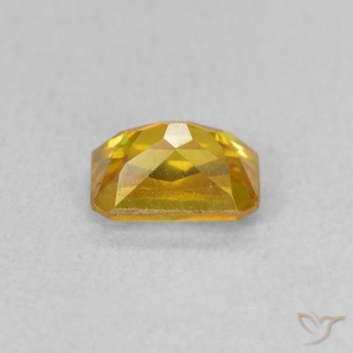 Sphalérite Orange doré naturelle Octogone / coupe Émeraude, 0.96 ct, VS-SI