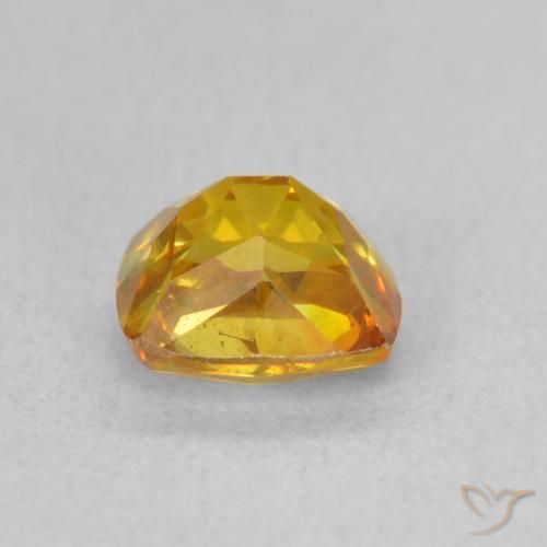 Sphalérite Orange-or naturelle Coussin, 1.71 ct, VS-SI