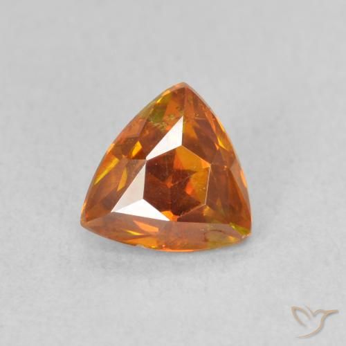 1.08ct Naturel Orange vif Sphalérite, Trillion, VS-SI