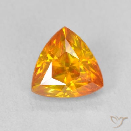 1.48ct Naturel Abricot orange Sphalérite, Trillion, SI