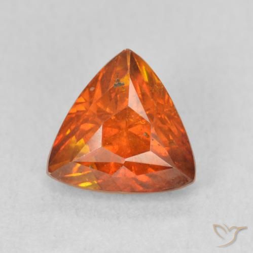 1.69ct Naturel Orange moyen Sphalérite, Trillion, SI