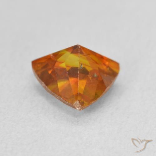 Sphalérite Orange moyen naturelle Trillion, 1.69 ct, SI