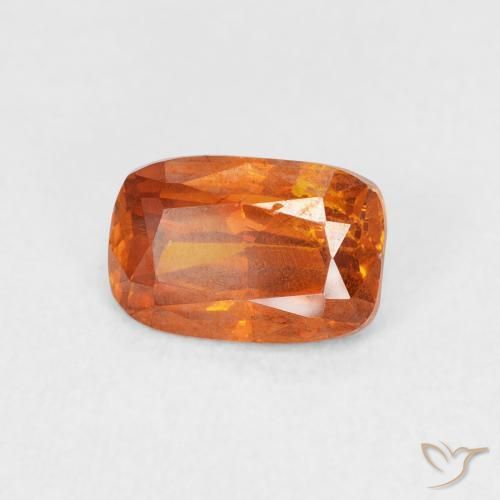 Sphalérite Orange foncé naturelle Coussin, 1.54 ct, SI