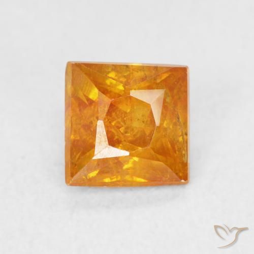 0.85ct Naturel Orange moyen Sphalérite, Carré, SI