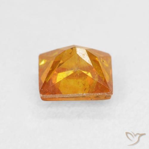 Sphalérite Orange moyen naturelle Carré, 0.85 ct, SI