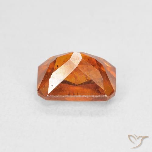 Sphalérite Ambre orange naturelle Octogone / coupe Émeraude, 1.81 ct, SI