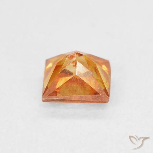 Sphalérite Orange moyen naturelle Carré, 0.88 ct, SI