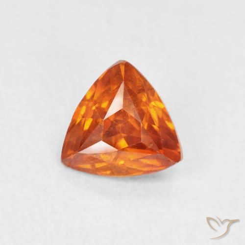 0.97ct Naturel Orange feu Sphalérite, Trillion, SI