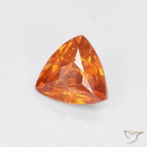 Sphalérite Orange feu naturelle Trillion, 0.97 ct, SI