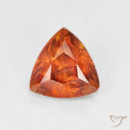 1.59ct Naturel Orange moyen Sphalérite, Trillion, SI