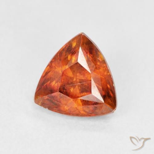 Sphalérite Orange moyen naturelle Trillion, 1.59 ct, SI