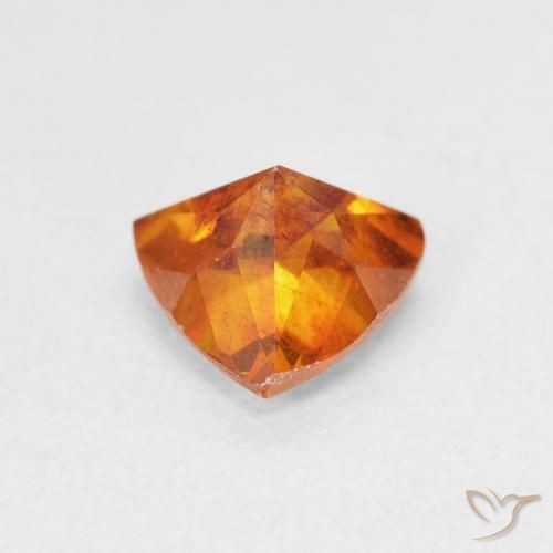 Sphalérite Orange moyen naturelle Trillion, 1.59 ct, SI